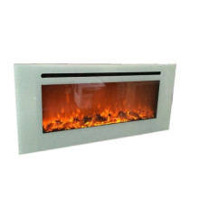 60 Inch White Color Wall Recessed Electric Fireplace